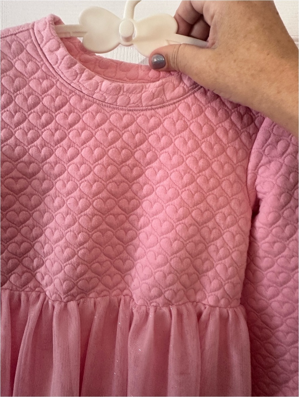 Cat & Jack Pink Quilted Bodice Tulle Dress - Picture 5 of 7